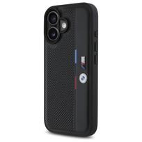 BMW M Perforuotas Tricolor Detalės iPhone 16 Dėklas - Juodas