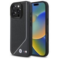 BMW M perforuota suktinė linija MagSafe dėklas iPhone 16 Pro - juodas