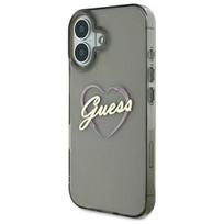 Guess IML širdies dėklas iPhone 16 Plus - juodas