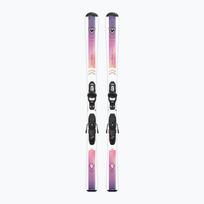 Vaikiškos kalnų slidės Rossignol Diva Jr 100-140 + apkaustai Kid 4 GW