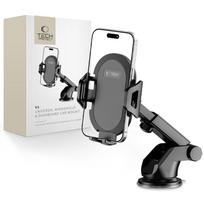 Tech-Protect V1 Automobilinis Telefono Laikiklis Stiklui/Kabina - Juodas