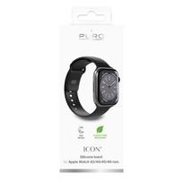 Puro Icon Silikoninė Apyrankė Apple Watch 42 / 44 / 45 / 49 mm - Juoda (2 vnt.)