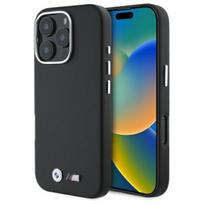 BMW M Smooth Full Wrapped Metal MagSafe dėklas iPhone 16 Pro Max - Juodas