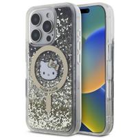 Hello Kitty skystis blizgučių Fever MagSafe dėklas iPhone 16 Pro Max - Aukso