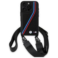 BMW M leidimas Anglies Trikampės Linijos ir Dirželio Dėklas iPhone 16 Pro - Juodas