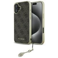 Guess 4G Charms kolekcijos iPhone 16 Plus dėklas - Rudas