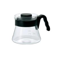 Hario V60 stiklinis kavos ąsotis, 450 ml – juodas