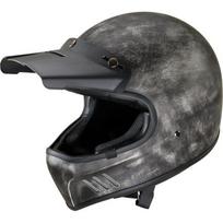 Motociklininko šalmas W-TEC Retron - Striped Silver
