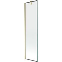 Mexen Next 1-durų vonios užuolaida 50 x 150 cm, juodas rėmas, auksinė - 895-050-000-00-70-50