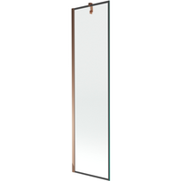 Mexen Next dušo siena viena dalis, 50 x 150 cm, juodas rėmelis, rožinis auksas - 895-050-000-00-70-60