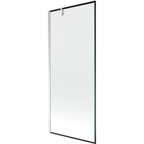 Mexen Next vienos dalies vonios pertvara, 80 x 150 cm, juodas rėmelis, chromas - 895-080-000-00-70-01