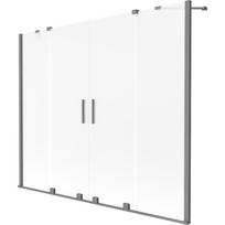 Mexen Velar Dvigubas vonios ekranas, 2 dalių, stumdomas 200 x 150 cm, matinė danga, ginklo metalo spalva - 896-200-000-32-95