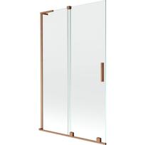 Mexen Velar L 2-jų dalių stumdomas vonios ekranas 110 x 150 cm, skaidrus, šlifuota varinė - 896-110-003-01-65