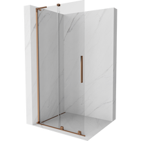 Mexen Velar L Stumdomos dušo sienelės Walk-in 90 x 200 cm, permatomos 8 mm, rožinis auksas - 871-090-003-03-60