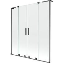 Mexen Velar L Dviguba 2-durų stumdoma vonios pertvara 140 x 150 cm, skaidri, šlifuota pilka - 896-140-003-02-66