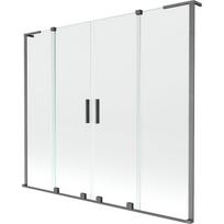 Mexen Velar L Duo vonios pertvara, 2 dalių, stumdomas, 170 x 150 cm, skaidrus, šlifuotas pistoletinis pilkas - 896-170-003-02-66