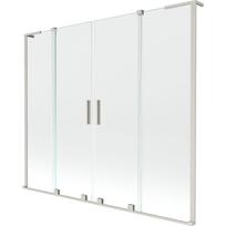 Mexen Velar L Duo dušo vonių uždanga, 2 sparnų stumdomos, 200 x 150 cm, skaidrus, šlifuotas nikelis - 896-200-003-02-97