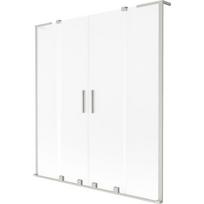 Mexen Velar L Dvigubas vonios dušo ekranas, 2 dalių, stumdomas, 140 x 150 cm, matinis, šlifuotas nikeliu - 896-140-003-32-97
