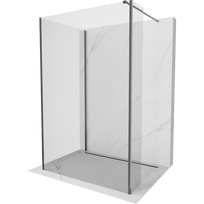 Mexen Kioto dušo siena Walk-in 110 x 105 x 30 cm, permatoma, ginkluotas pilkas šlifuotas - 800-110-105-221-66-00-030