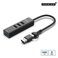 MicroConnect Premium USB 3.0 Hub 4-Port  with USB-C  AND  A connectors,