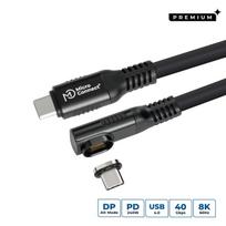 MicroConnect USB-C to USB-C cable 2m  Angled Premium magnetic