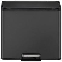 Kosz na śmieci EKO Pedal bin, Essential, black, stainless steel, 3-compartment, 3x9 ltr., with soft close lid | 1010001902 | 8713631187751