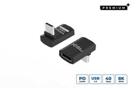 MicroConnect Premium USB4 Gen 3x2 USB-C  Horizontal 90 adapter,