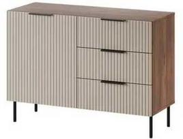 Cama Meble Cama Komoda su 2 stalčiais ALMERA 104x42x75 riešutmedžio/kašmyro spalvos