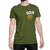 Vyriški medvilniniai marškinėliai DDR Rytų Vokietija KRŪTINĖS logotipas Retro futbolo marškinėliai M