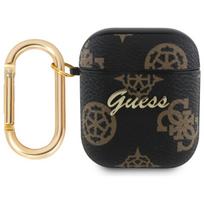 Guess GUA2PG4GPK AirPods 1/2 dėklas juodas/juodas 4G kabliukas