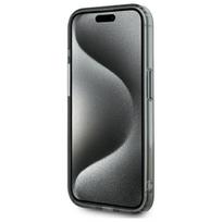 Karl Lagerfeld KLHMP15LHLSCHK iPhone 15 Pro 6.1" juodas/juodas kietasis dėklas IML Metal Choupette Head MagSafe