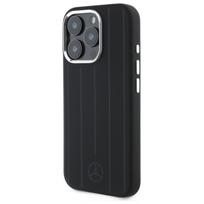 Mercedes MEHMP16L23SUVSK iPhone 16 Pro 6.3" juodas/juodas kietasis dėklas Silikoninės Vertikalios Toninės Juostelės MagSafe