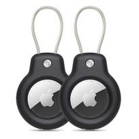 Tech-Protect Rough Vein 2-jų pakuotės dėklas Apple AirTag - juodas