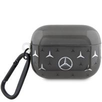 Mercedes MEAP28DPMGS AirPods Pro 2 (2022/2023) juodas dėklas su dideliu žvaigždžių raštu