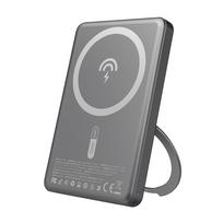 Dudao K28S 20W PD 5000mAh Powerbank su MagSafe ir Stovu - Pilkas