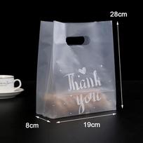 50 vnt. Ačiū Plastikiniai saldainių dovanų maišeliai Pirkinių krepšiai Vestuvių pakavimo maišeliai S