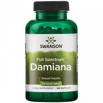 Swanson Damiana Lapai 510mg 100 Kapsulių