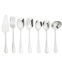 7Pcs  Stainless Steel Blue Dinnerware Set Soup Spoon Colander Spoon Service Spoon Salad Fork Cake Spatula Kitchen Home Tableware