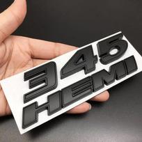 1 vnt. 3D metaliniai lipdukai Automobilio bagažinė 345 392 HEMI emblema Ženklelis Dodge Challenger Ram Charger Caliber Journey Caravan Chrysler Dart