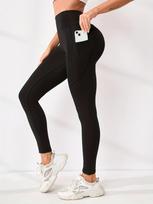 Hottest-Selling High-Waisted Yoga Leggings: Sexy Solid Color Fitness Pants for Women Medium
