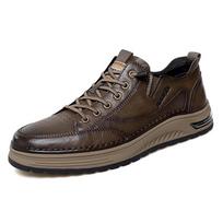 Fashion High Quality Mens Sports Sneakers Non-Slip Hiking Footwear Vintage Style Male Mountaineering Shoes Genuine Leather Mens Trainers 38 ruda