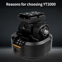 ZIFON YT2000 Motorizuota Pan-Tilt galva Elektrinė PTZ rutulinė galva Objekto sekimo laikiklis Panoraminė trikojo galva 4,4 svarų apkrova juoda