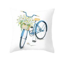 Gėlių ir žolės dviračio pagalvės užvalkalas namams Ins Nordic pagalvės nuotrauka Mažas šviežias pagalvėlė 45 * 45Cm (without pillow core)