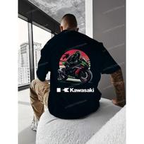 Kawasaki logotipas 2025 nauji marškinėliai vyriški motociklininkų gatvės apranga nuotykių galutinis sportas vyriškas viršus aukštos kokybės 2XL