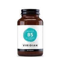 Maisto papildas B vitaminų kompleksas su vitaminu C High Five B Complex + Vit C VIRIDIAN N90