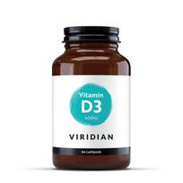 Maisto papildas Vitaminas D3 Vitamin D3 400TV VIRIDIAN N90