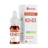 Maisto papildas vitaminai K2 (K2VITAL® 45mcg) + D3 (2000IU, 50mcg), Ecosh 10ml