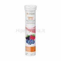 Maisto papildas kalcio tirpios tabletės CALCIUM +D3+K2 Livsane N20