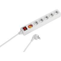 Vivanco extension cord 6 sockets 1.4m, white VVELSTR6SCHSWWP
