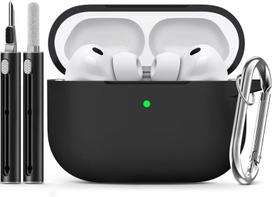 AirPods Pro 3 dėklas su valymo rinkiniu, juodas
